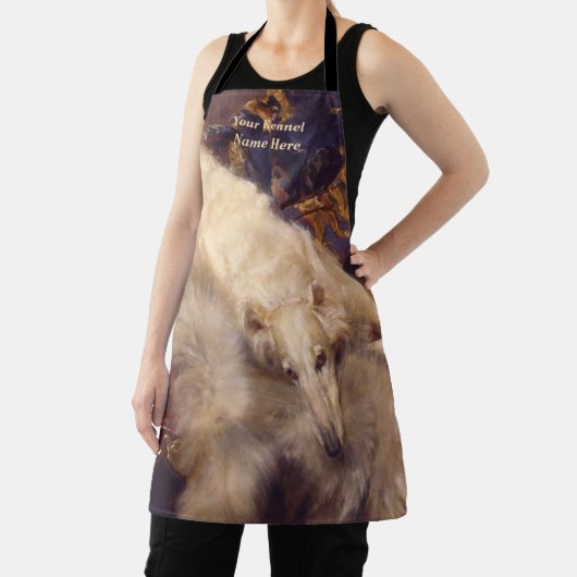 Personaliseer het Aziatische Borzoi Grooming Apron Schort (Insitu)