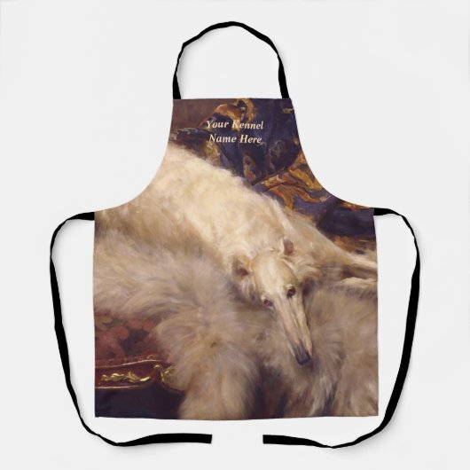 Personaliseer het Aziatische Borzoi Grooming Apron Schort (Voorkant)