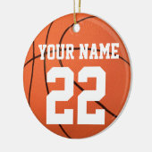 Personaliseer het, Basketball Keramisch Ornament (Links)