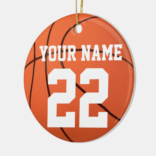 Personaliseer het, Basketball Keramisch Ornament (Links)