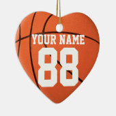 Personaliseer het, Basketball Keramisch Ornament (Rechts)