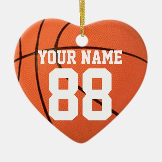 Personaliseer het, Basketball Keramisch Ornament (Voorkant)