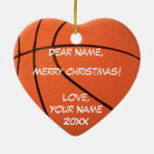 Personaliseer het, Basketball Keramisch Ornament (Achterkant)
