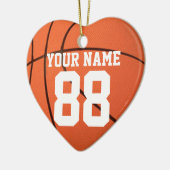 Personaliseer het, Basketball Keramisch Ornament (Links)