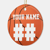 Personaliseer het, Basketball Keramisch Ornament (Links)