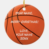 Personaliseer het, Basketball Keramisch Ornament (Achterkant)