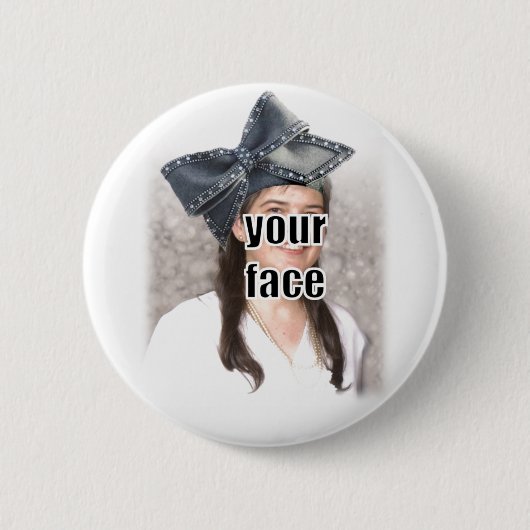Personaliseer het Big Bow-Pet Ronde Button 5,7 Cm (Voorkant)