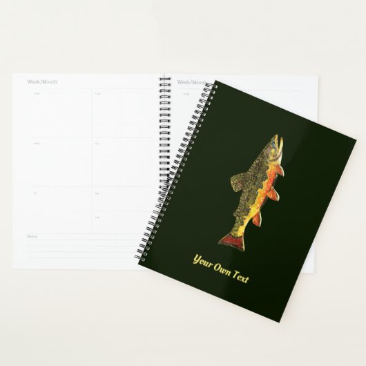 Personaliseer het! Brook Trout Fish Planner (Display)