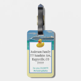 Personaliseer het cruisebagagelabel met eend bagagelabel
