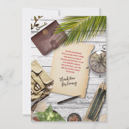 Personaliseer het Fancy Afstuderen van het Adventu Kaart (Achterkant)