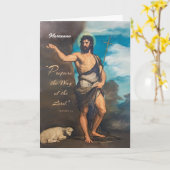 Personaliseer het feest van Johannes de Doper Bere Kaart (Gele Bloem)