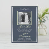 Personaliseer het! Foto 25th Jubileum/DIY kleur! Kaart (Staand voorkant)