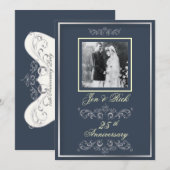 Personaliseer het! Foto 25th Jubileum/DIY kleur! Kaart (Voorkant / Achterkant)