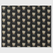 Personaliseer het! Foto en naam foto, zwart Cadeaupapier (Vlak)