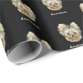 Personaliseer het! Foto en naam foto, zwart Cadeaupapier (Rol Hoek)