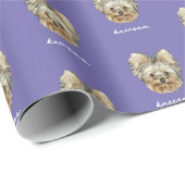 Personaliseer het! Foto en naamlavender Cadeaupapier (Rol Hoek)