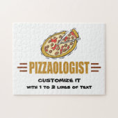Personaliseer het! Funny Pizza Love Pizzaoloog Legpuzzel (Horizontaal)