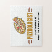 Personaliseer het! Funny Pizza Love Pizzaoloog Legpuzzel (Verticaal)
