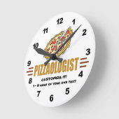 Personaliseer het! Funny Pizza Love Pizzaoloog Ronde Klok (Hoek)