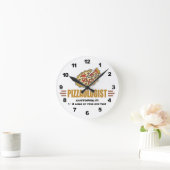 Personaliseer het! Funny Pizza Love Pizzaoloog Ronde Klok (Huis)