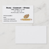 Personaliseer het! Funny Pizza Love Pizzaoloog Visitekaartje (Voorkant / Achterkant)