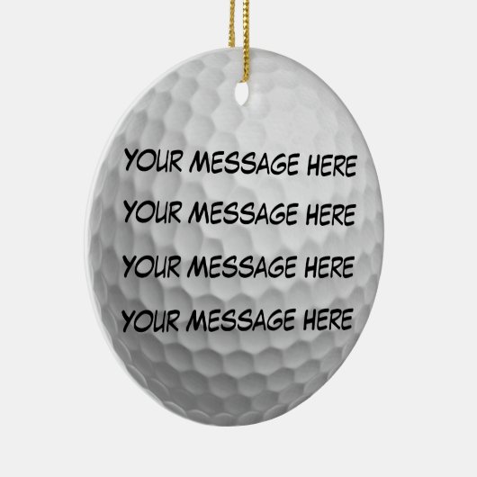 Personaliseer het, Golf Ball Keramisch Ornament (Rechts)
