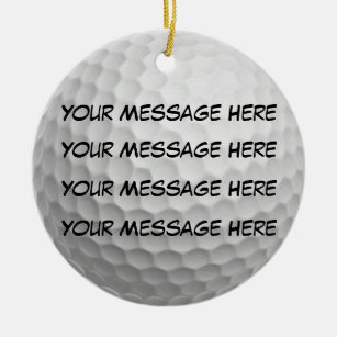 Personaliseer het, Golf Ball Keramisch Ornament