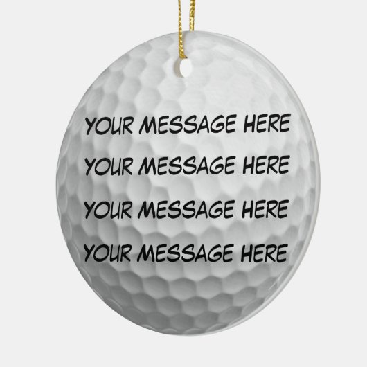 Personaliseer het, Golf Ball Keramisch Ornament (Links)