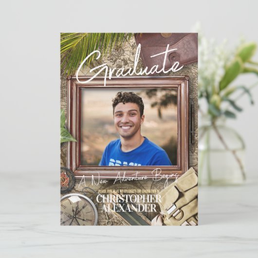 Personaliseer het Grote Afstuderen van het Avontur Kaart (Staand voorkant)