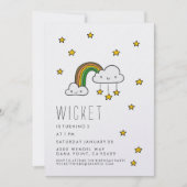 Personaliseer het! Happy Green Rainbow & Stars Kaart (Voorkant)