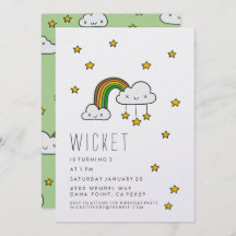 Personaliseer het! Happy Green Rainbow & Stars