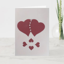 Personaliseer het hart en de parels van St. Valent Feestdagen Kaart