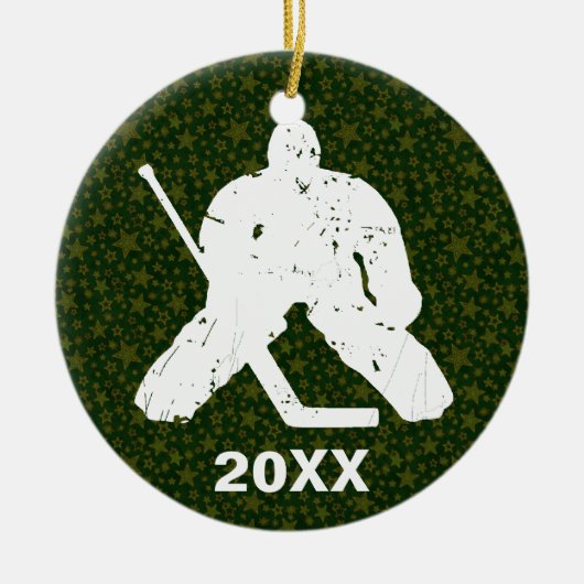 Personaliseer het, Hockey Goalie Keramisch Ornament (Voorkant)