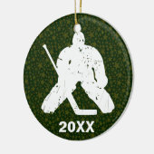 Personaliseer het, Hockey Goalie Keramisch Ornament (Links)