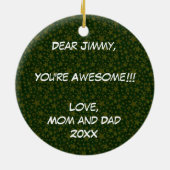 Personaliseer het, Hockey Goalie Keramisch Ornament (Achterkant)