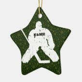 Personaliseer het, Hockey Goalie Keramisch Ornament (Links)