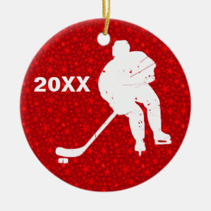 Personaliseer het, Hockey Keramisch Ornament