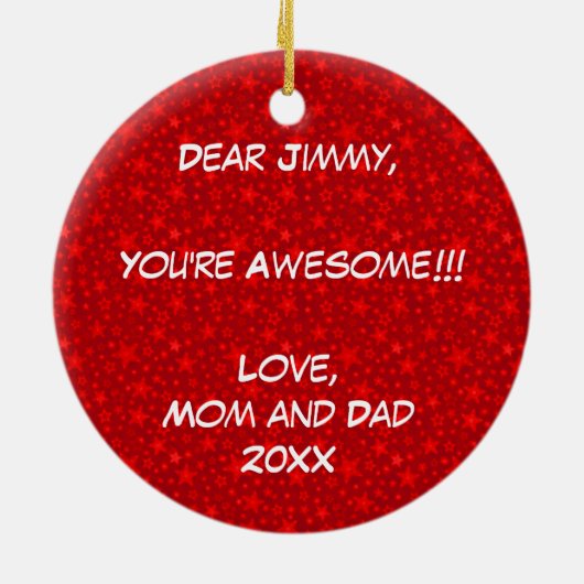 Personaliseer het, Hockey Keramisch Ornament (Achterkant)