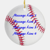 Personaliseer het, honkbal keramisch ornament (Achterkant)