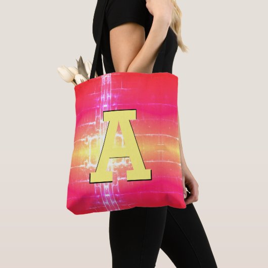 Personaliseer het Initiaal op voor en achter Tote Bag (Dichtbij)