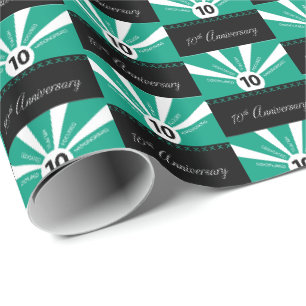 Personaliseer, het Jubileum van de 10e Jaar Werkne Cadeaupapier