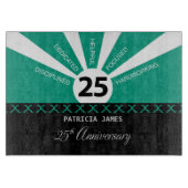 Personaliseer het Jubileum van de werknemer van 25 Snijplank (Voorkant)