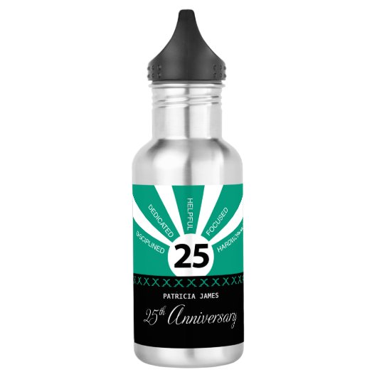 Personaliseer het Jubileum van de werknemer van 25 Waterfles (Links)