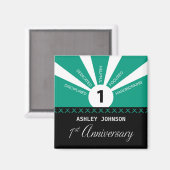 Personaliseer, het Jubileum van de werknemer van h Magneet (Voorkant / Achterkant)