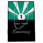 Personaliseer, het Jubileum van de werknemer van h Medium Cadeauzakje (Voorkant)