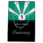 Personaliseer, het Jubileum van de werknemer van h Medium Cadeauzakje (Achterkant)