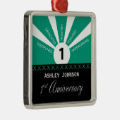 Personaliseer, het Jubileum van de werknemer van h Metalen Ornament (Rechts)