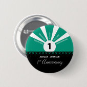 Personaliseer, het Jubileum van de werknemer van h Ronde Button 5,7 Cm (Voorkant /achterkant)