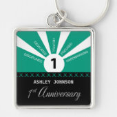 Personaliseer, het Jubileum van de werknemer van h Sleutelhanger (Voorkant)