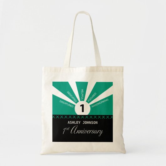 Personaliseer, het Jubileum van de werknemer van h Tote Bag (Voorkant)
